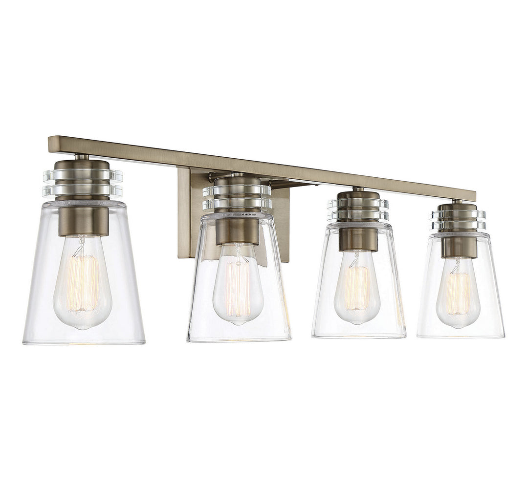 Savoy House Brannon 8-2148-4-127 Bath Vanity Light 34 in. wide - Noble Brass