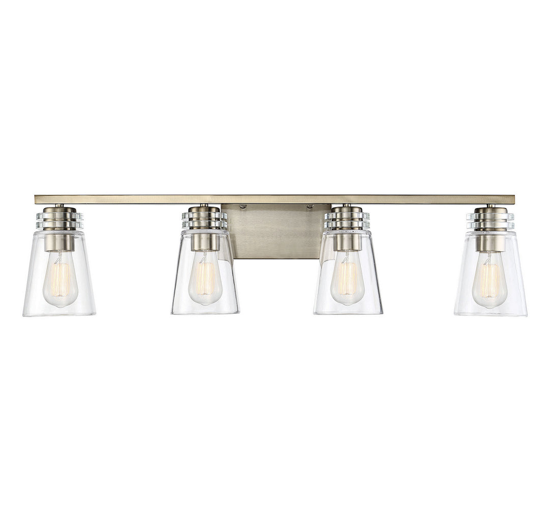 Savoy House Brannon 8-2148-4-127 Bath Vanity Light 34 in. wide - Noble Brass