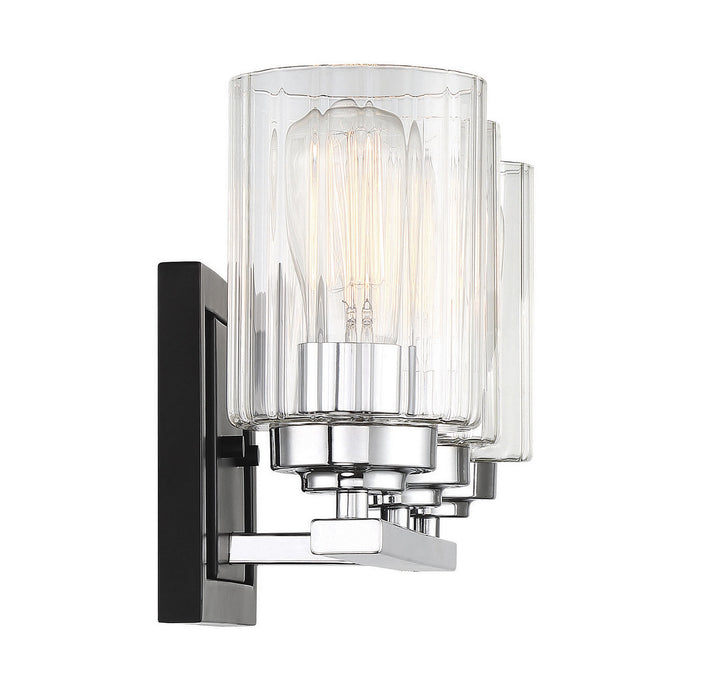Savoy House Redmond 8-2154-3-67 Bath Vanity Light 20 in. wide - Matte Black with Polished Chrome Accents