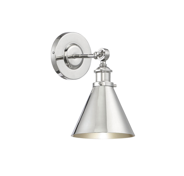 Savoy House Glenn 9-0901-1-109 Wall Sconce Light - Polished Nickel