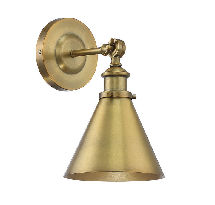 Savoy House Glenn 9-0901-1-322 Wall Sconce Light - Warm Brass