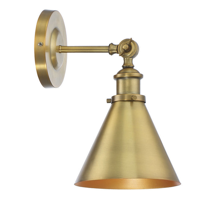 Savoy House Glenn 9-0901-1-322 Wall Sconce Light - Warm Brass