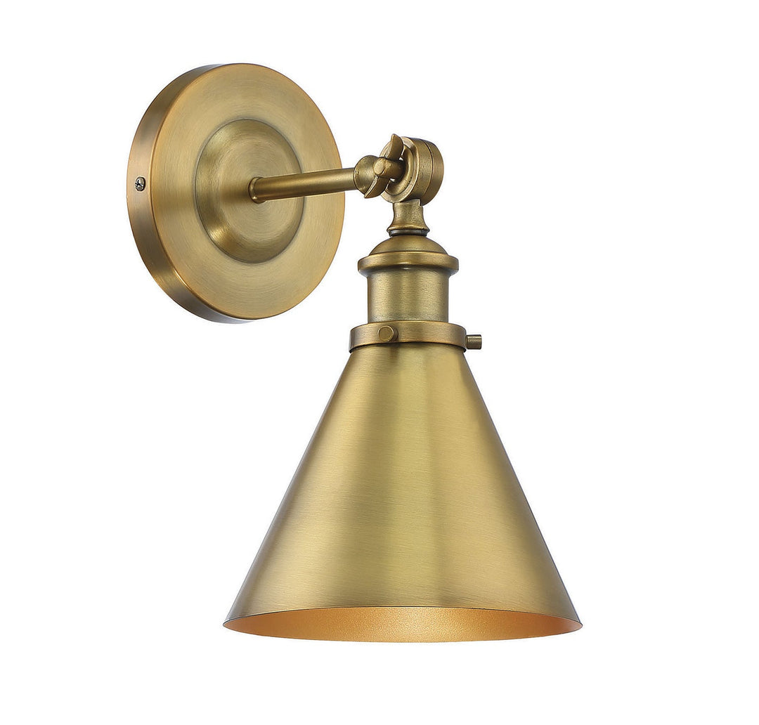 Savoy House Glenn 9-0901-1-322 Wall Sconce Light - Warm Brass