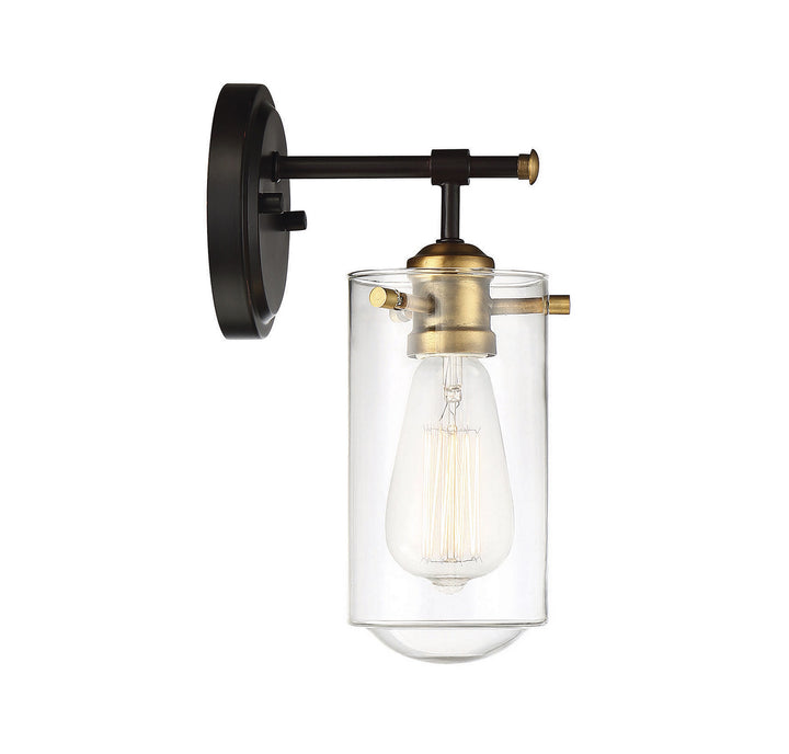 Savoy House Clayton 9-2262-1-79 Wall Sconce Light - English Bronze and Warm Brass