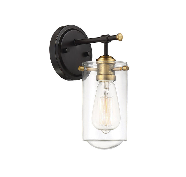 Savoy House Clayton 9-2262-1-79 Wall Sconce Light - English Bronze and Warm Brass