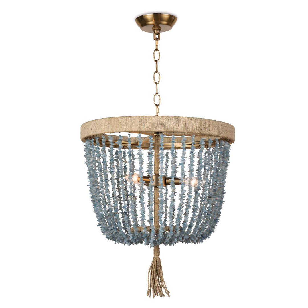 Regina Andrew Milos 16-1222AQ Chandelier Light - Aqua