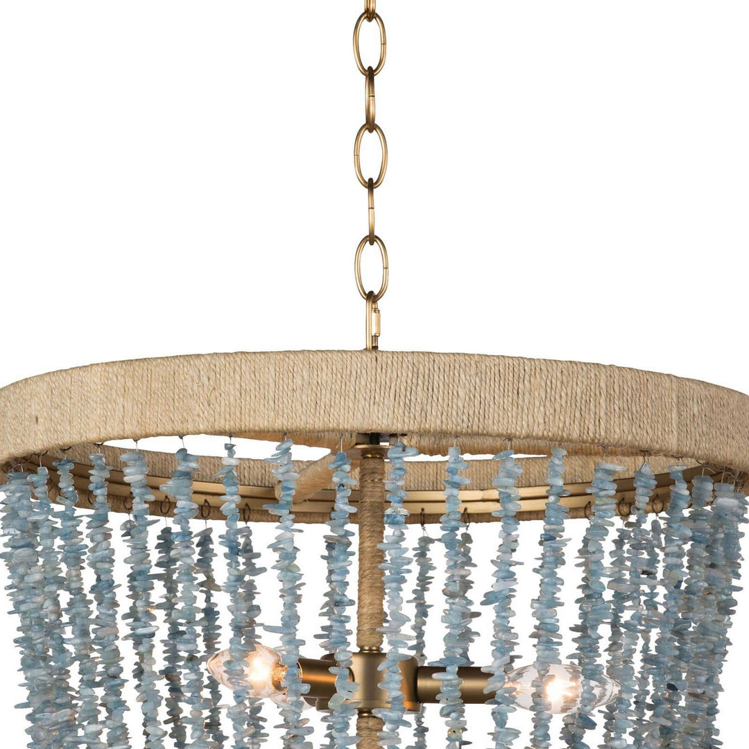 Regina Andrew Milos 16-1222AQ Chandelier Light - Aqua