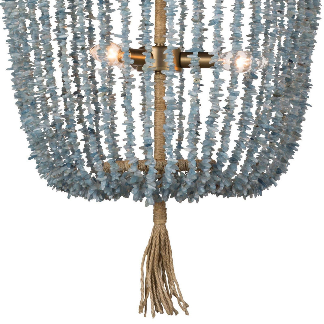 Regina Andrew Milos 16-1222AQ Chandelier Light - Aqua