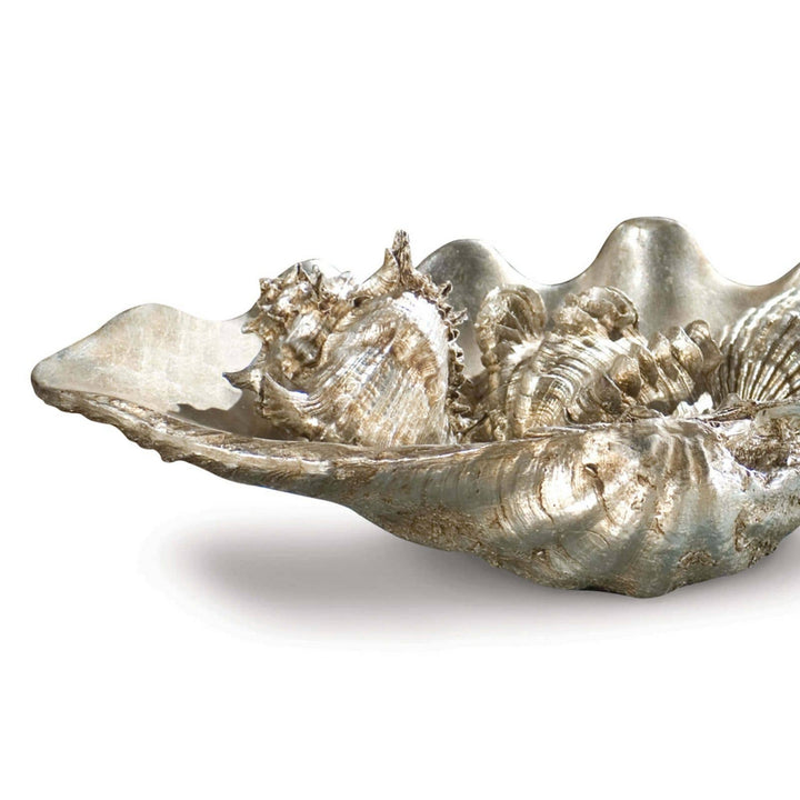 Regina Andrew 20-1003  Clam Home Decor Ambered Silver Leaf