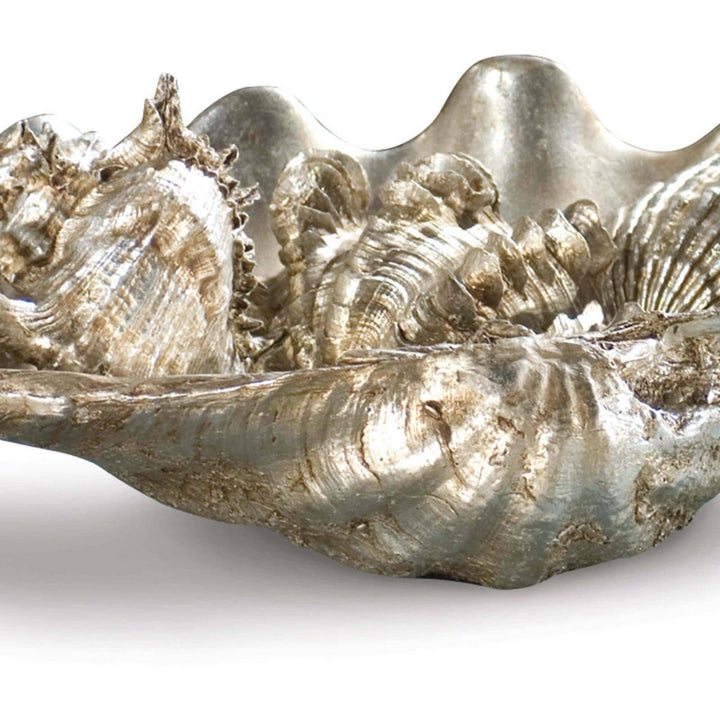 Regina Andrew 20-1003  Clam Home Decor Ambered Silver Leaf