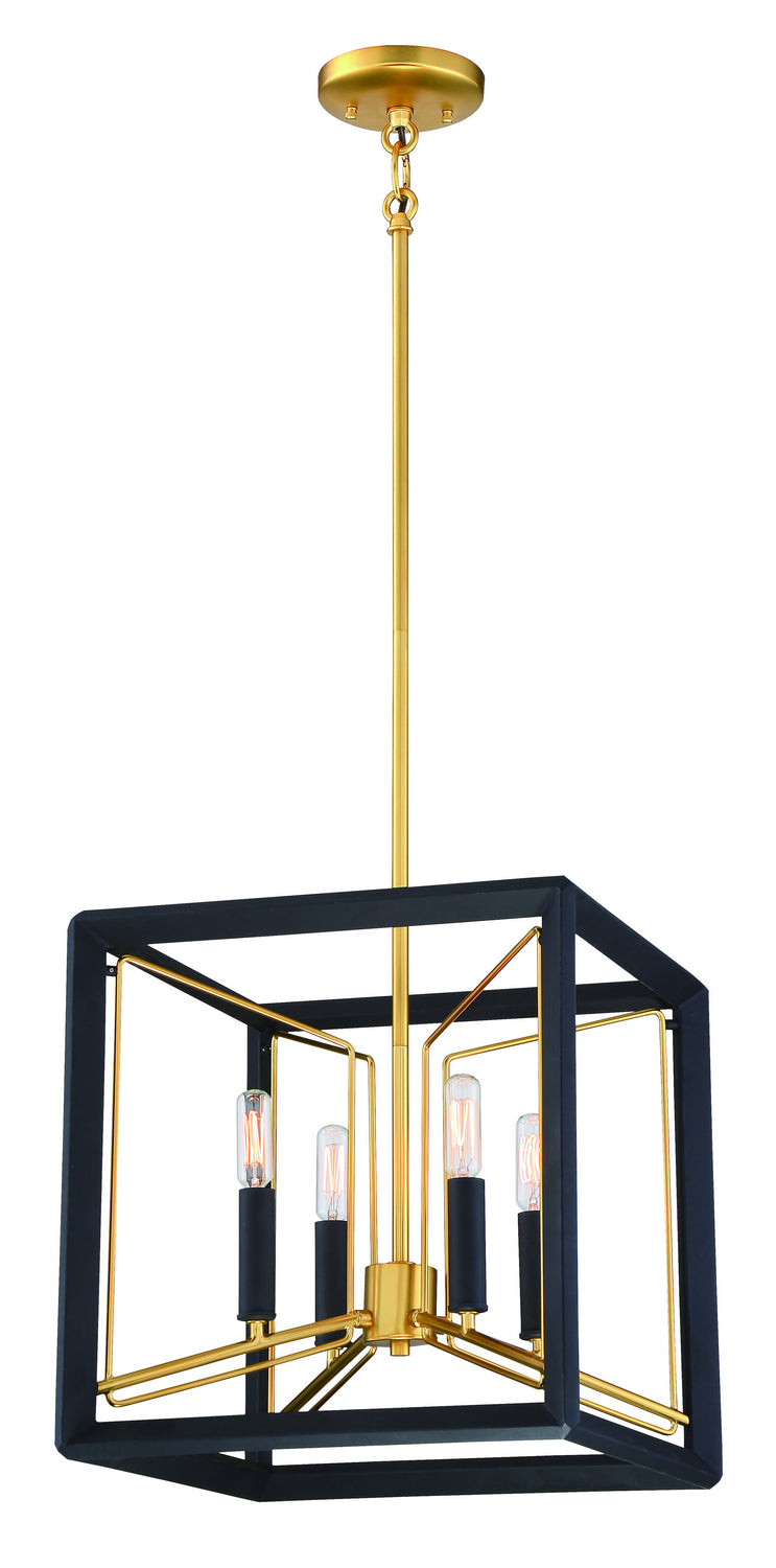Metropolitan Sable Point N7854-707 Pendant Light - Sand Coal With Honey Gold Acce
