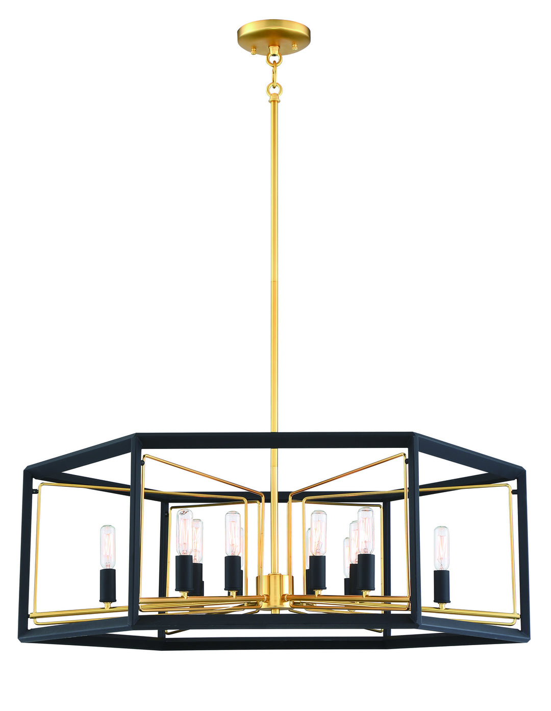 Metropolitan Sable Point N7855-707 Pendant Light - Sand Coal With Honey Gold Acce