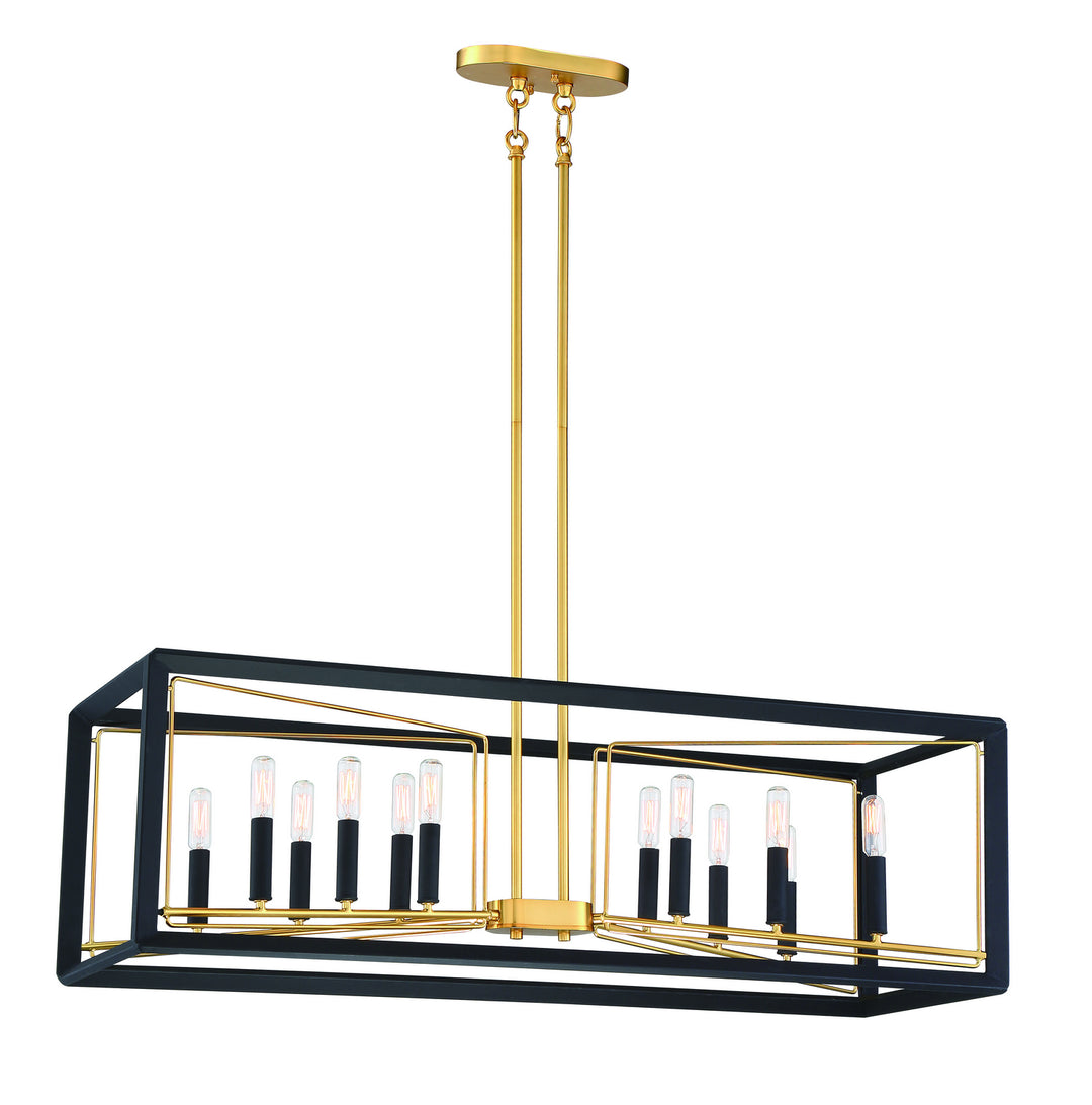 Metropolitan Sable Point N7856-707 Pendant Light - Sand Coal With Honey Gold Acce