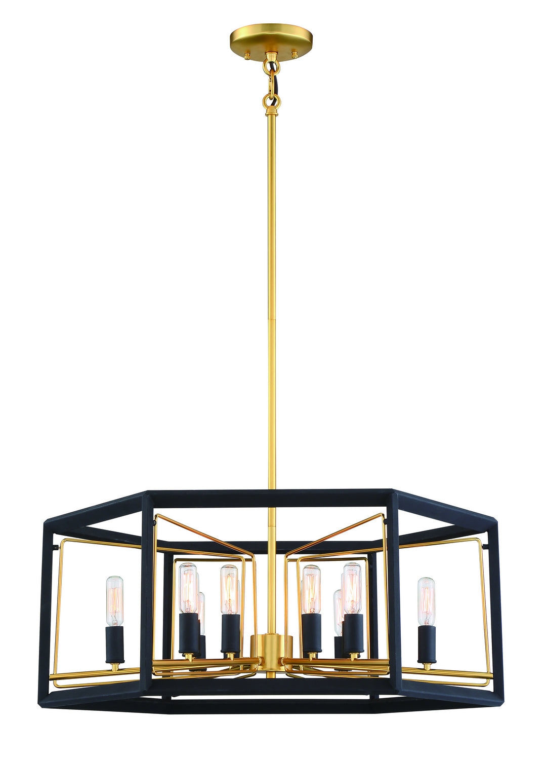 Metropolitan Sable Point N7859-707 Chandelier Light - Sand Coal With Honey Gold Acce