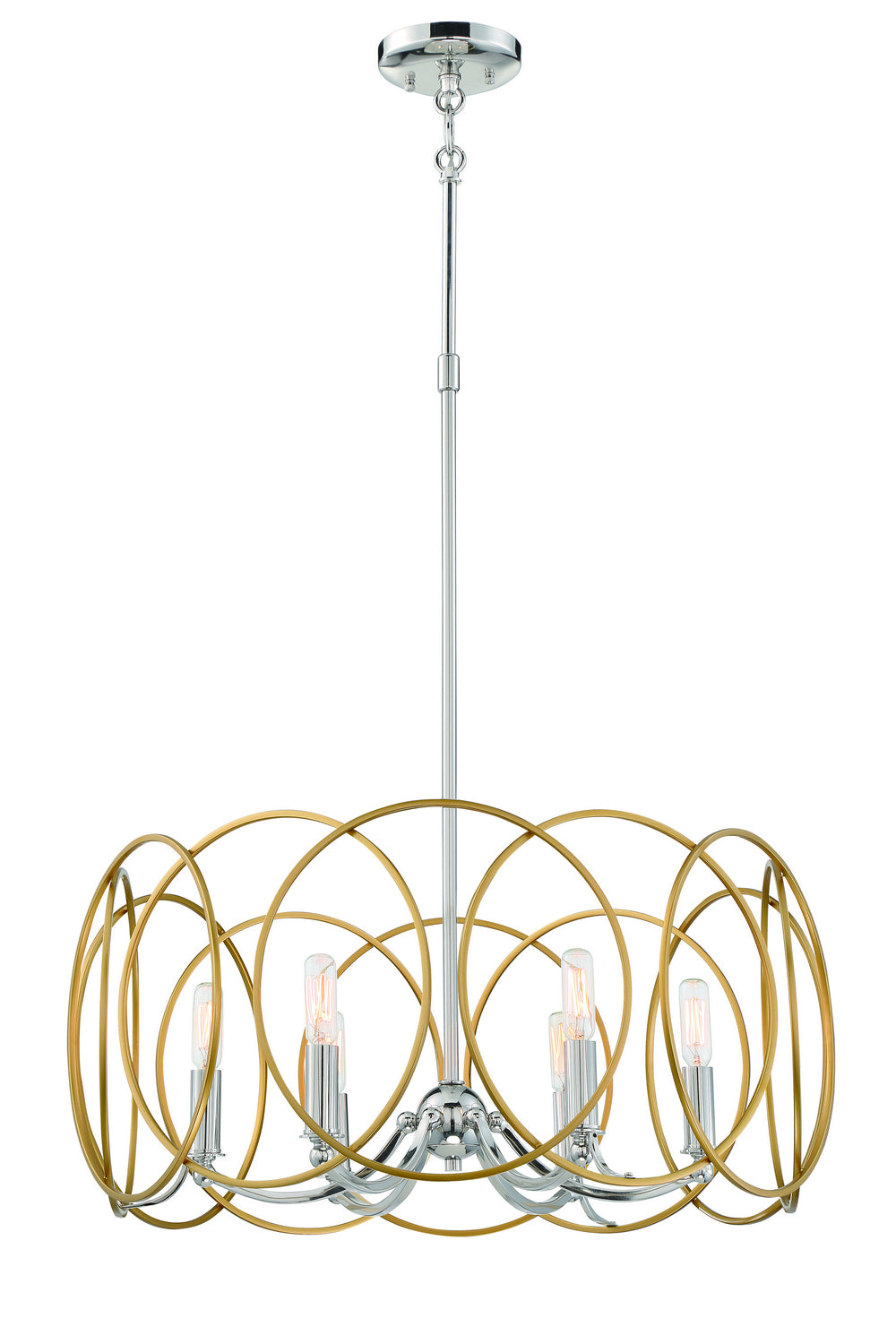 Minka-Lavery Chassell 4026-679 Chandelier Light - Painted Honey Gold With Polish