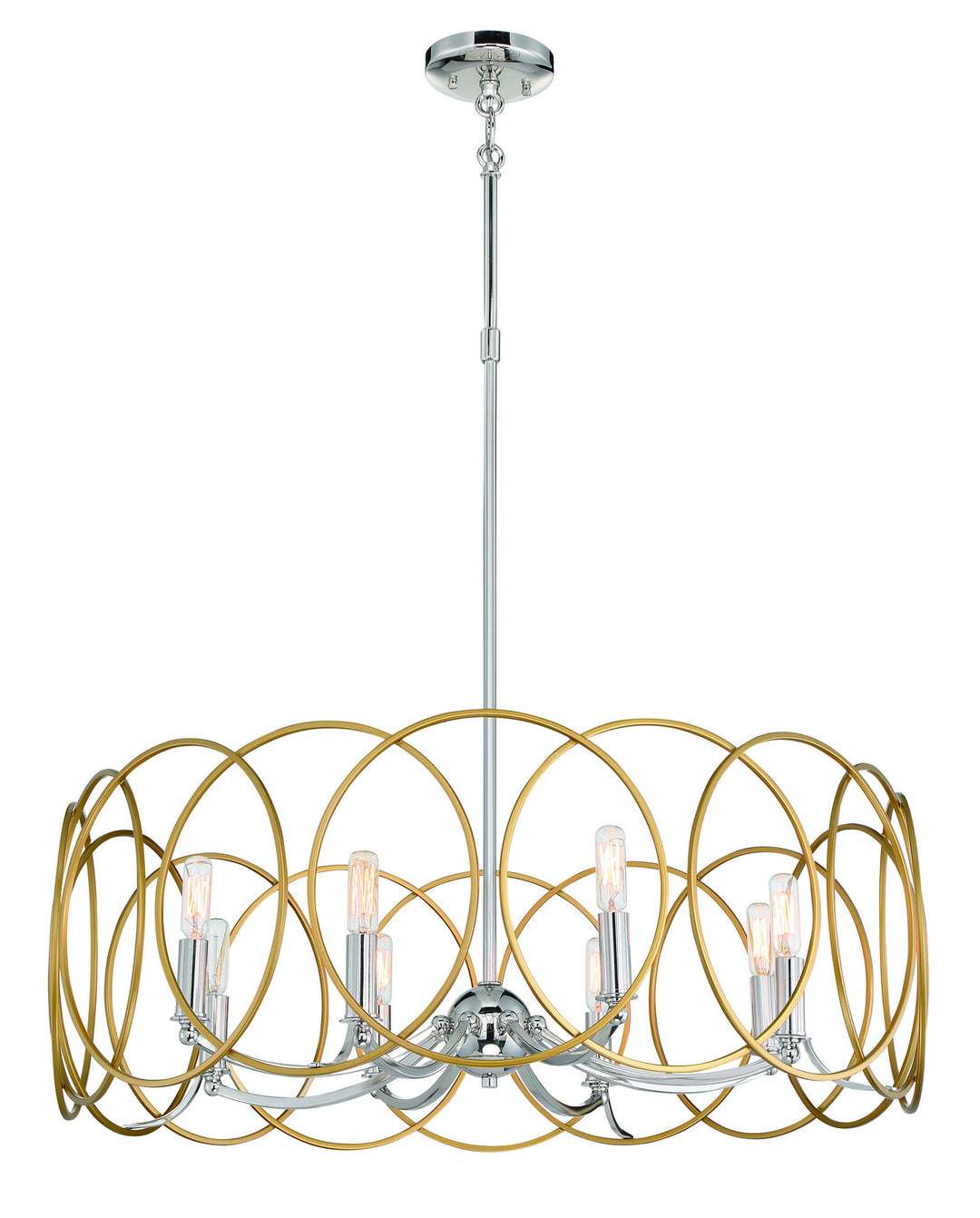 Minka-Lavery Chassell 4028-679 Chandelier Light - Painted Honey Gold With Polish