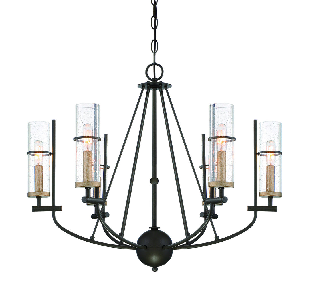 Minka-Lavery Sussex Court 4087-107 Chandelier Light - Smoked Iron W/Aged Gold