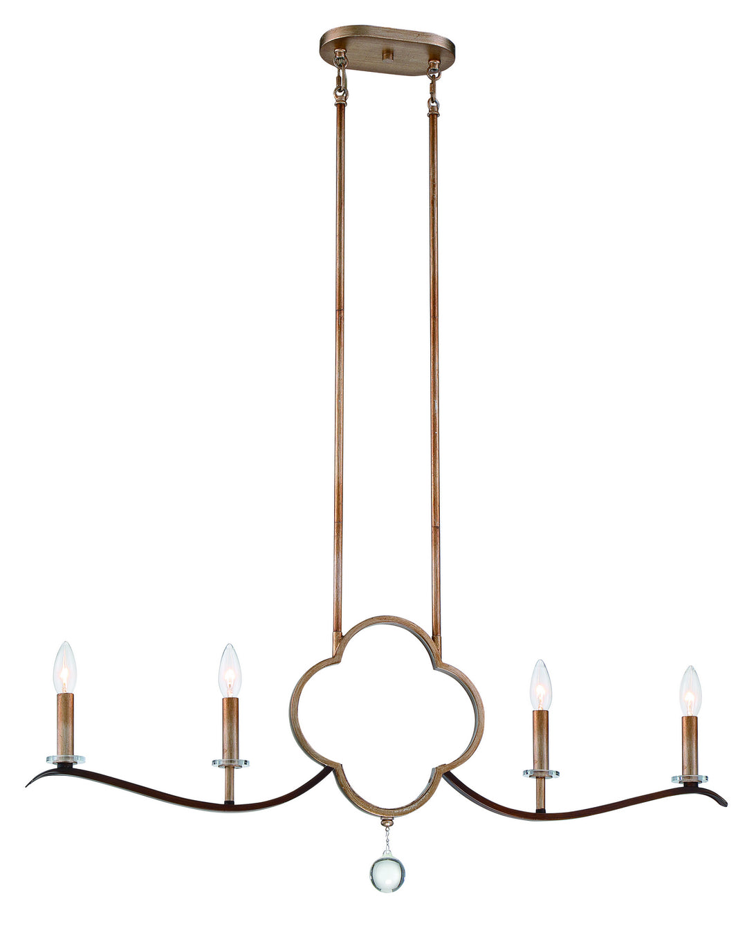 Minka-Lavery Ava Libertine 4834-690 Pendant Light - Pale Gold With Distressed Bron