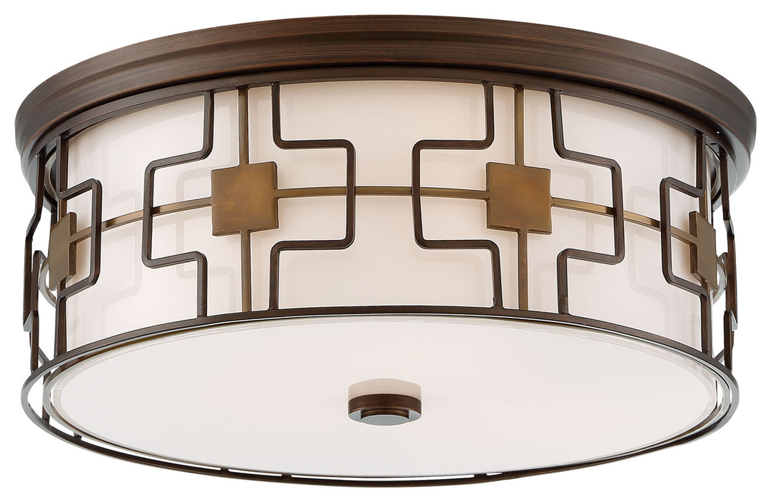 Minka-Lavery 846-104-L Ceiling Light - Dark Brushed Bronze W/Aged Bra