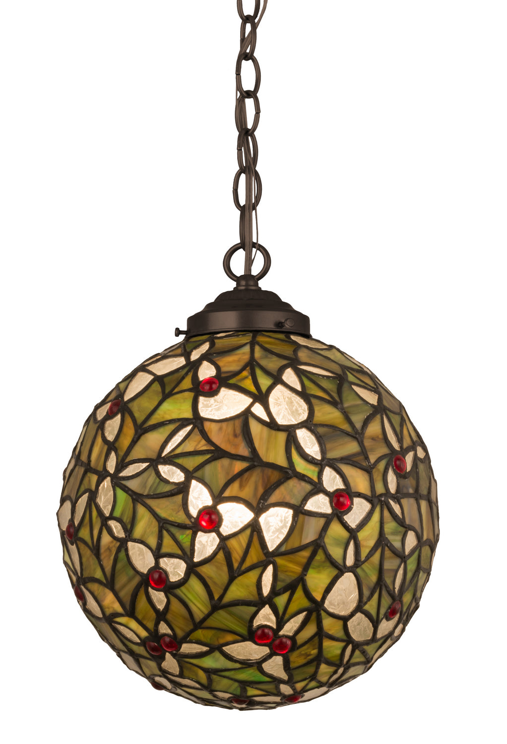 Meyda Tiffany Holly Ball 113902 Pendant Light - Mahogany Bronze