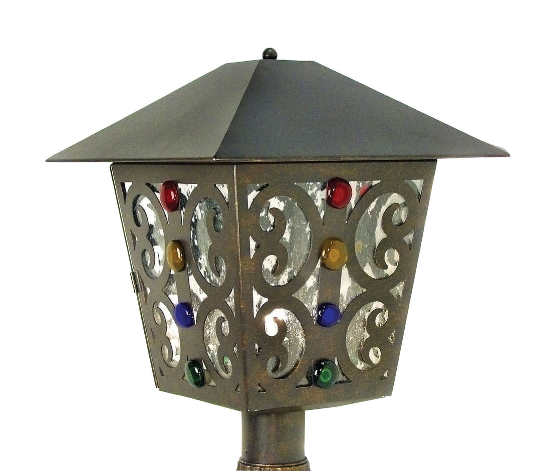 Meyda Tiffany Lighting 119834 Julie One Light Post Lantern Outdoor Bronze / Dark
