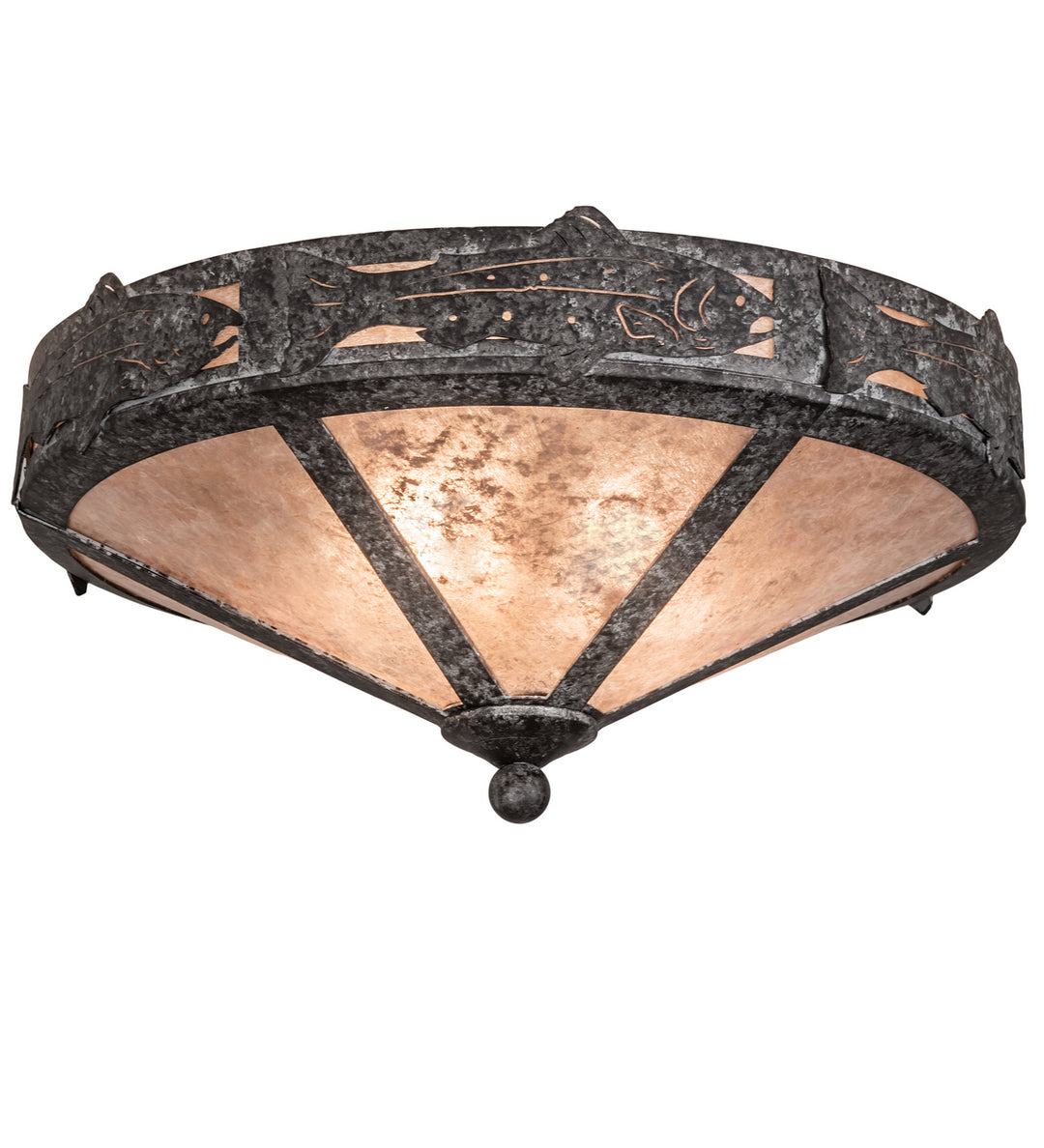 Meyda Tiffany Rainbow Trout 210574 Ceiling Light - Pewter