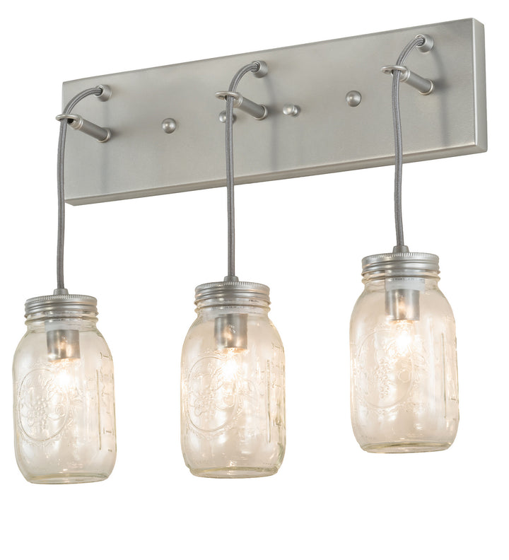 Meyda Tiffany Mason Jar 211772 Bath Vanity Light 18 in. wide - Nickel