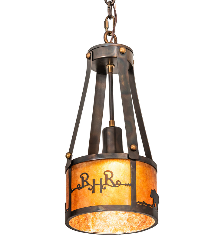 Meyda Tiffany Ridin Hy Personalized 213967 Pendant Light - Antique Copper, Burnished