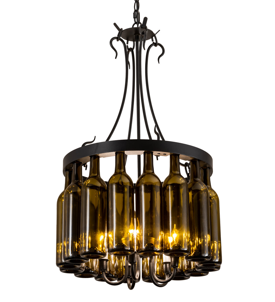 Meyda Tiffany Tuscan Vineyard 214047 Chandelier Light - Mahogany Bronze