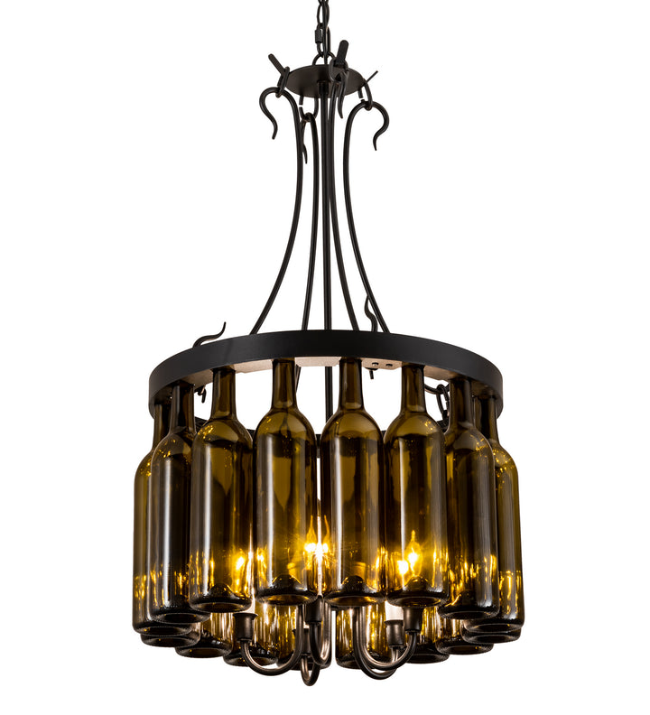 Meyda Tiffany Tuscan Vineyard 214047 Chandelier Light - Mahogany Bronze