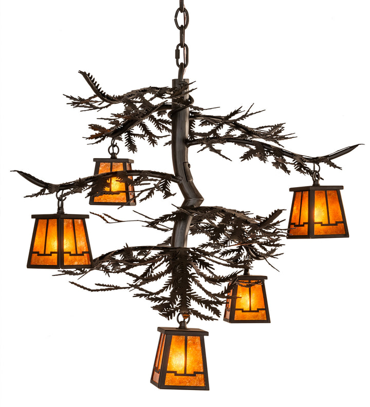Meyda Tiffany Pine Branch 214291 Chandelier Light - Oil Rubbed Bronze