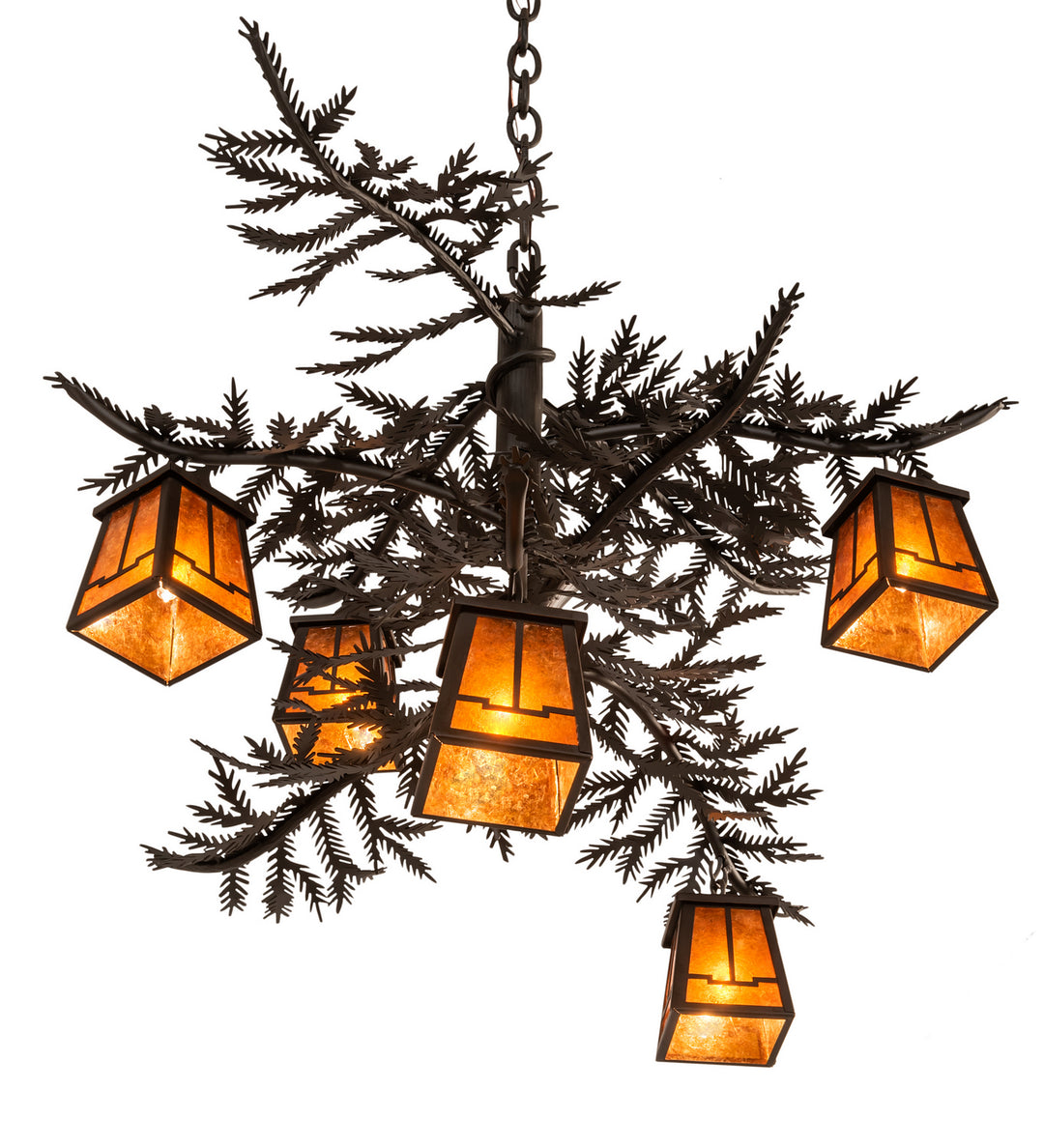 Meyda Tiffany Pine Branch 214291 Chandelier Light - Oil Rubbed Bronze