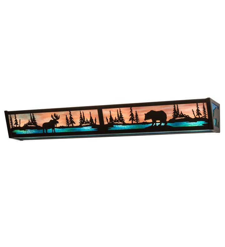 Meyda Tiffany Moose & Black Bear 216073 Bath Vanity Light 36 in. wide - Timeless Bronze
