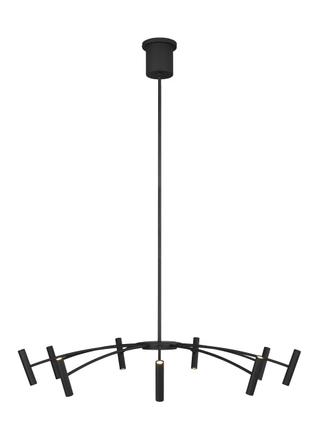 Visual Comfort Modern Aerial 700ARL40B-LED930 Chandelier Light - Matte Black