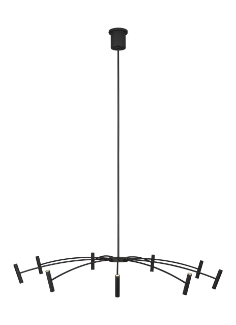 Visual Comfort Modern Aerial 700ARL55B-LED930 Chandelier Light - Matte Black