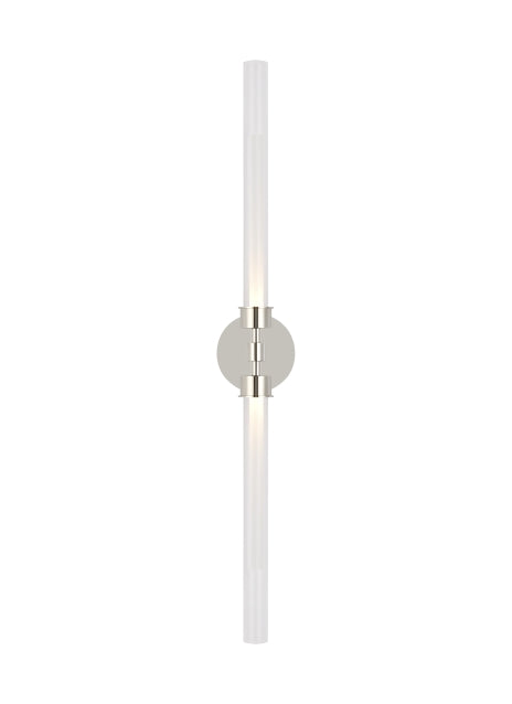 Visual Comfort Modern Linger 700BCLNG2N-LED930-277 Bath Vanity Light 4 in. wide - Polished Nickel