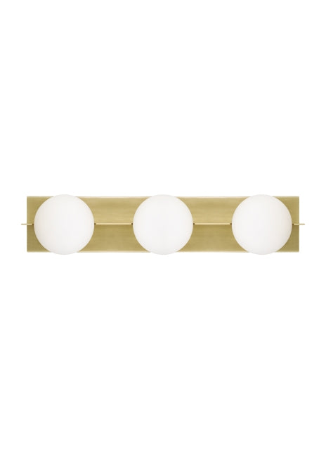 Visual Comfort Modern Orbel 700BCOBL3R Bath Vanity Light 7 in. wide - Aged Brass