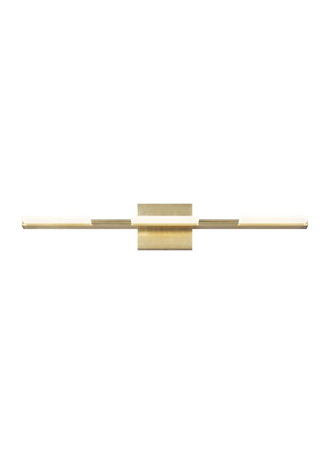 Visual Comfort Modern Tris 700BCTRS3R-LED930-277 Bath Vanity Light 4 in. wide - Aged Brass