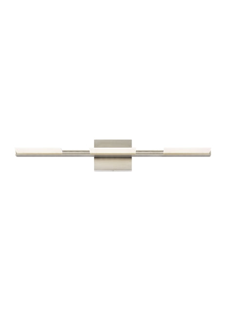 Visual Comfort Modern Tris 700BCTRS3S-LED930-277 Bath Vanity Light 4 in. wide - Satin Nickel