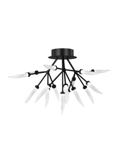 Visual Comfort Modern Spur 700FMSPRB-LED927 Ceiling Light - Matte Black