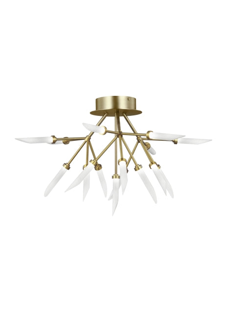 Visual Comfort Modern Spur 700FMSPRR-LED927 Ceiling Light - Aged Brass