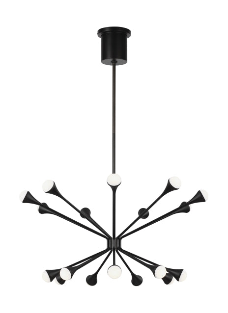 Visual Comfort Modern Lody 700LDY18B-LED930 Chandelier Light - Matte Black