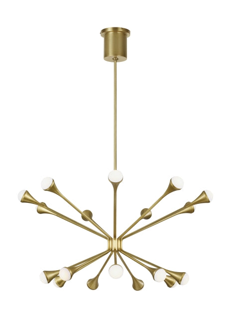 Visual Comfort Modern Lody 700LDY18R-LED930 Chandelier Light - Aged Brass