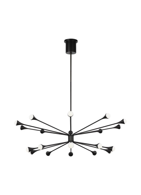 Visual Comfort Modern Lody 700LDY20B-LED930 Chandelier Light - Matte Black