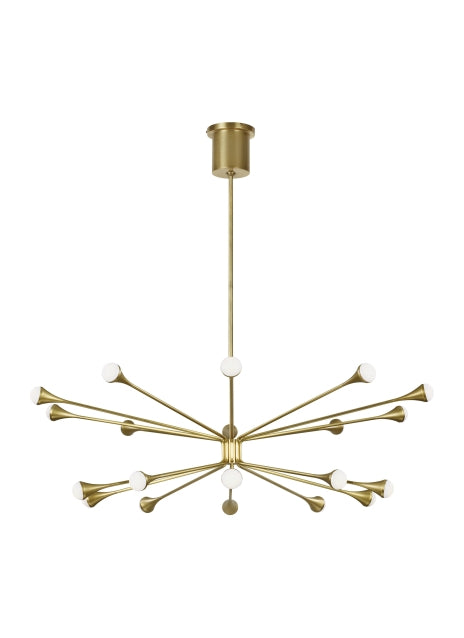 Visual Comfort Modern Lody 700LDY20R-LED930 Chandelier Light - Aged Brass