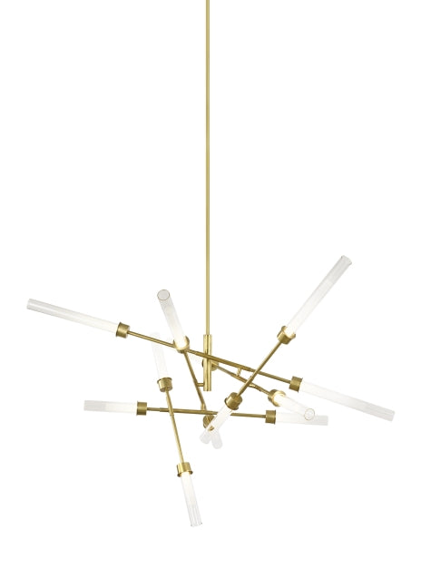 Visual Comfort Modern Linger 700LNG12ANB-LED930 Chandelier Light - Natural Brass