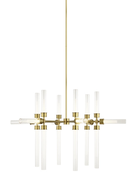 Visual Comfort Modern Linger 700LNG18NB-LED930 Chandelier Light - Natural Brass