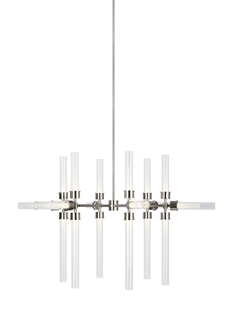 Visual Comfort Modern Linger 700LNG18N-LED930 Chandelier Light - Polished Nickel