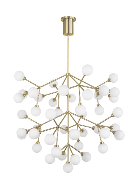 Visual Comfort Modern Mara 700MRAGWR-LED927 Chandelier Light - Aged Brass