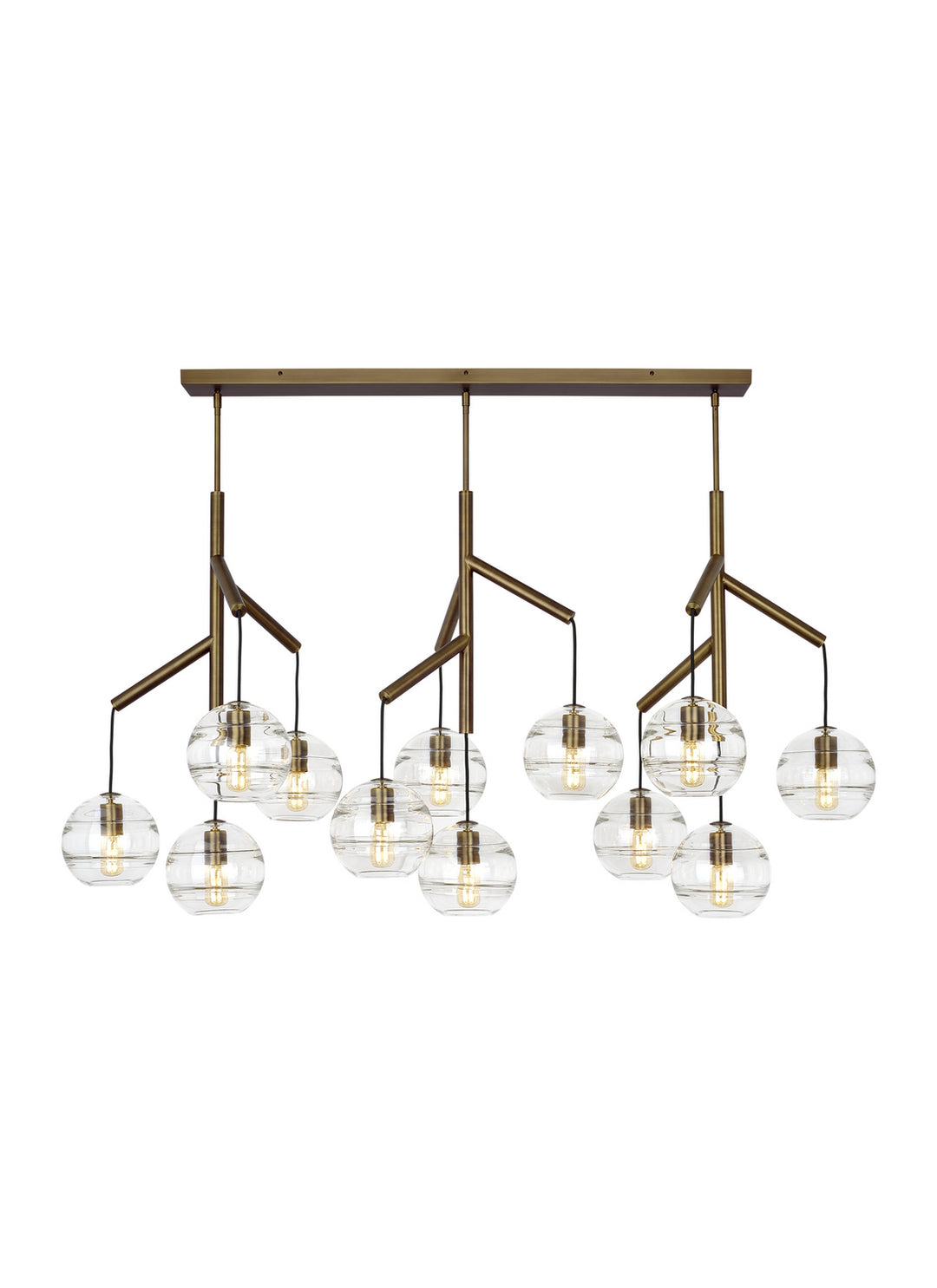 Visual Comfort Modern Sedona 700SDNMPL3CR Pendant Light - Aged Brass